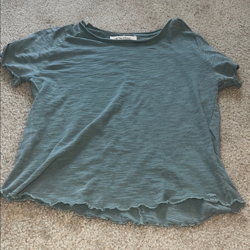 We The Free Teal Short Sleeve Top